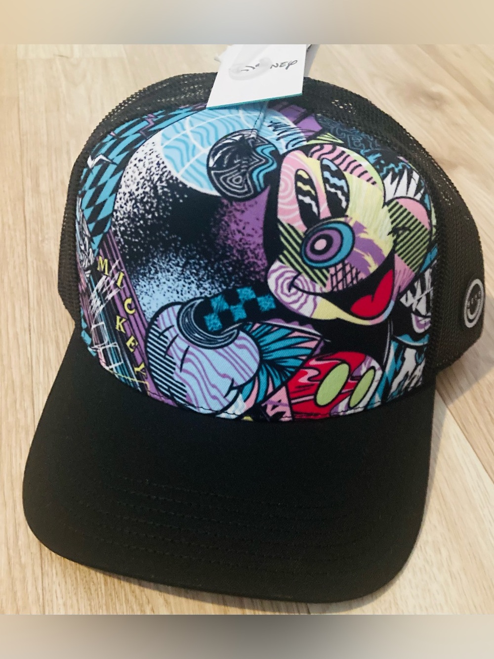 Neff x Disney Mickey Mouse Art OSFA Mesh Trucker Adjustable Hat Cap New NWT